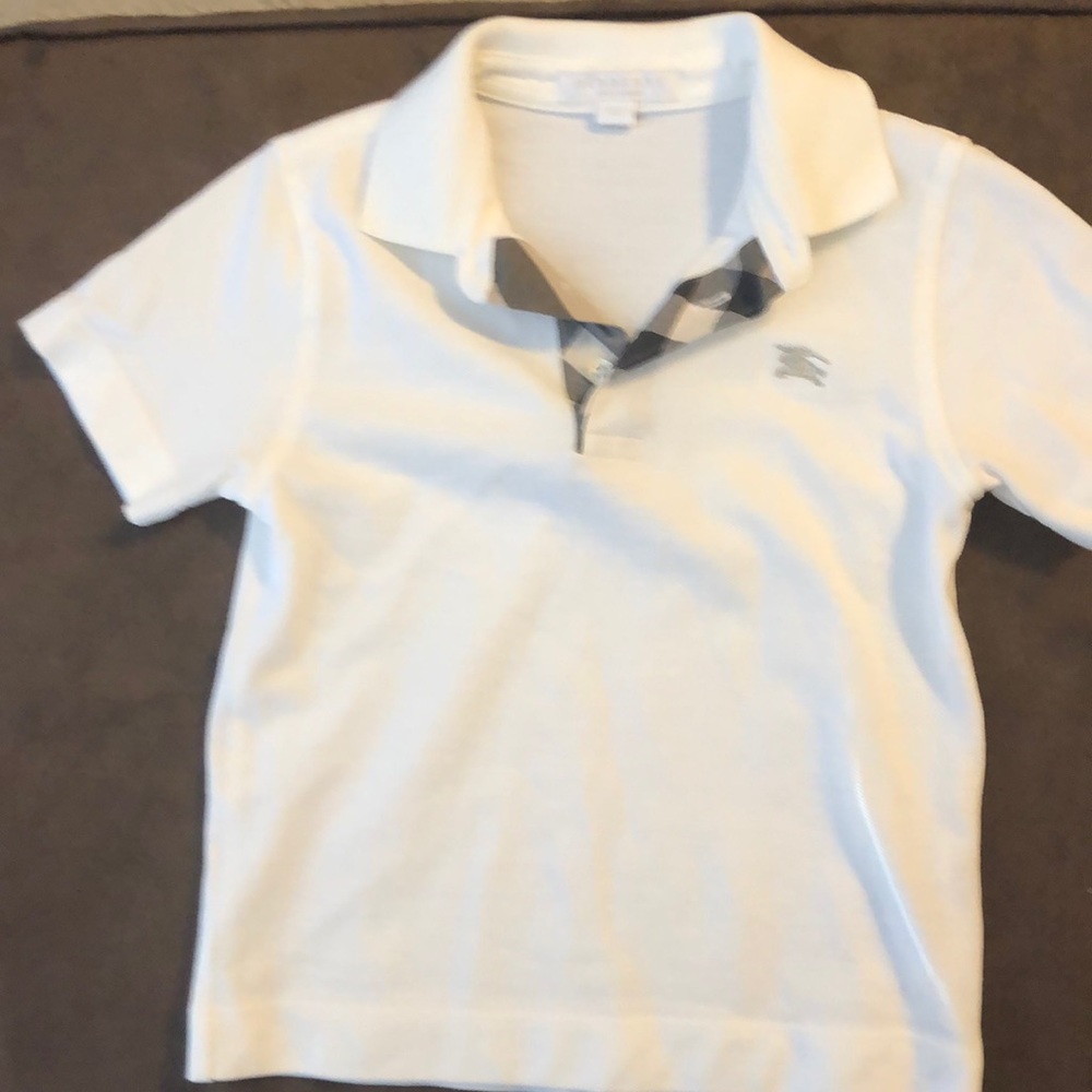 Little boys Burberry collared shirt